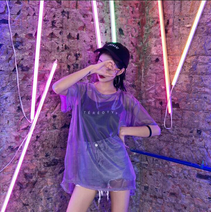 holographic sheer top