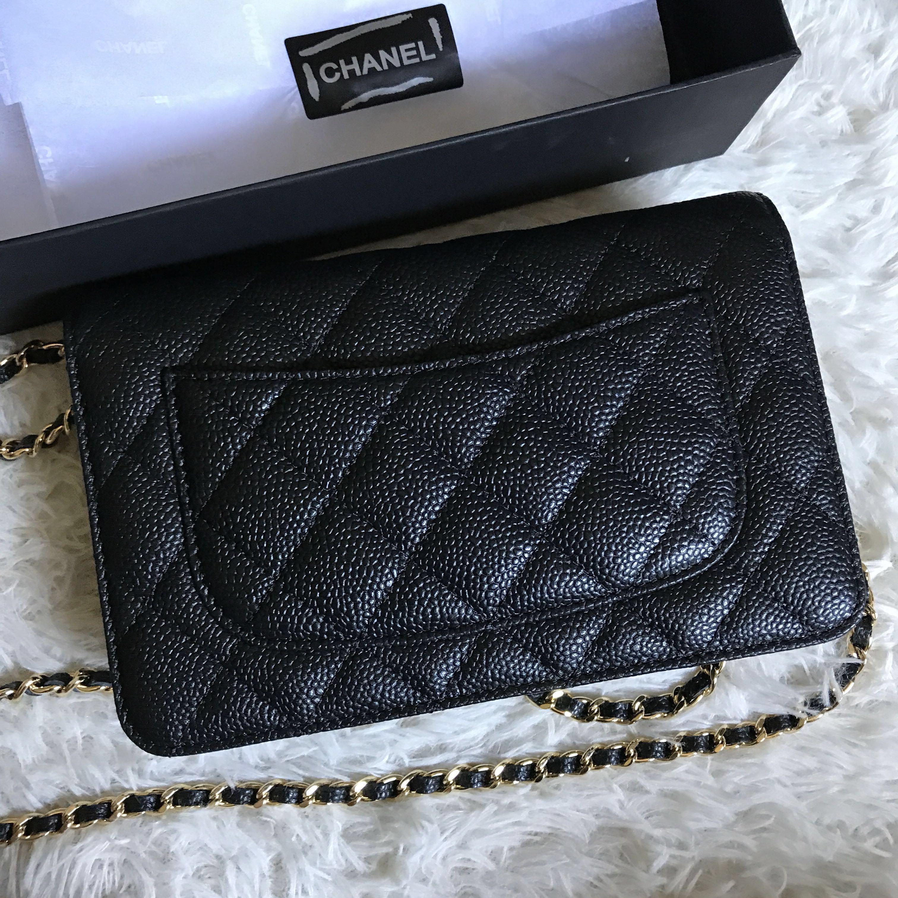 Authentic Chanel Tan Caviar Wallet On Chain (WOC) Handbag – Classic Coco  Authentic Vintage Luxury
