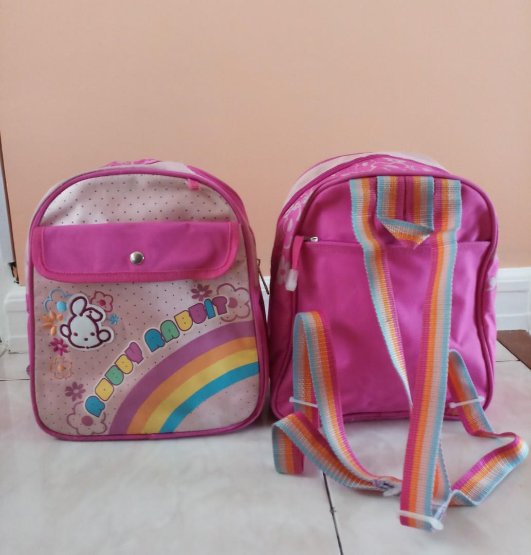 Robby Rabbit Bag (Category: Diaper Bags & Wetbags) located in Valenzuela. Submitted by twins_mom_prelovedstuffs (Listing ID 176113603, Image 1). Description: 250 each UPDATE! 1pc SOLD 📍See more photos for measurements 📍Straps and zippers are all in good conditions 📍DIY bottle holder inside ( nilagyan kopo cya ng garter pra s bottle).