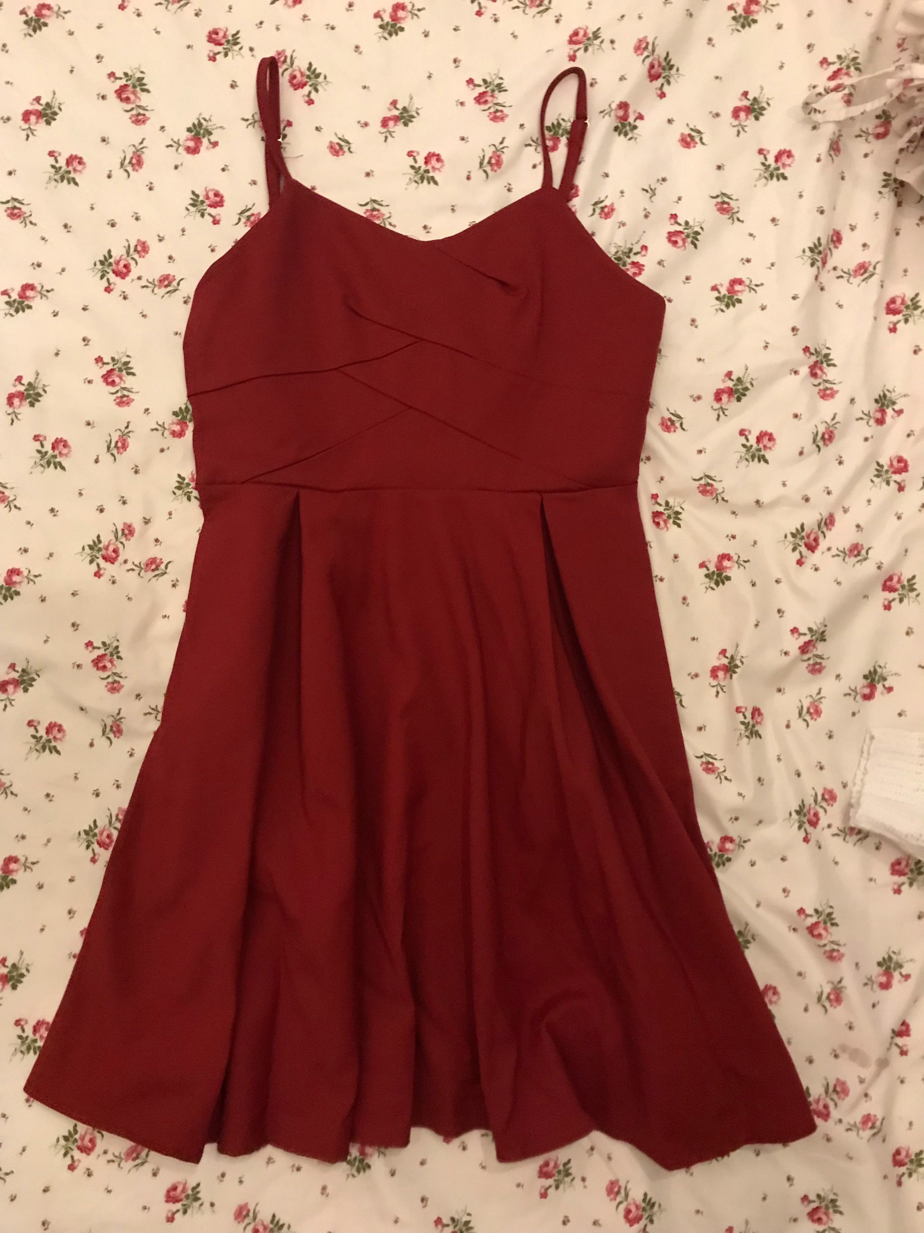 dinner dress red colour