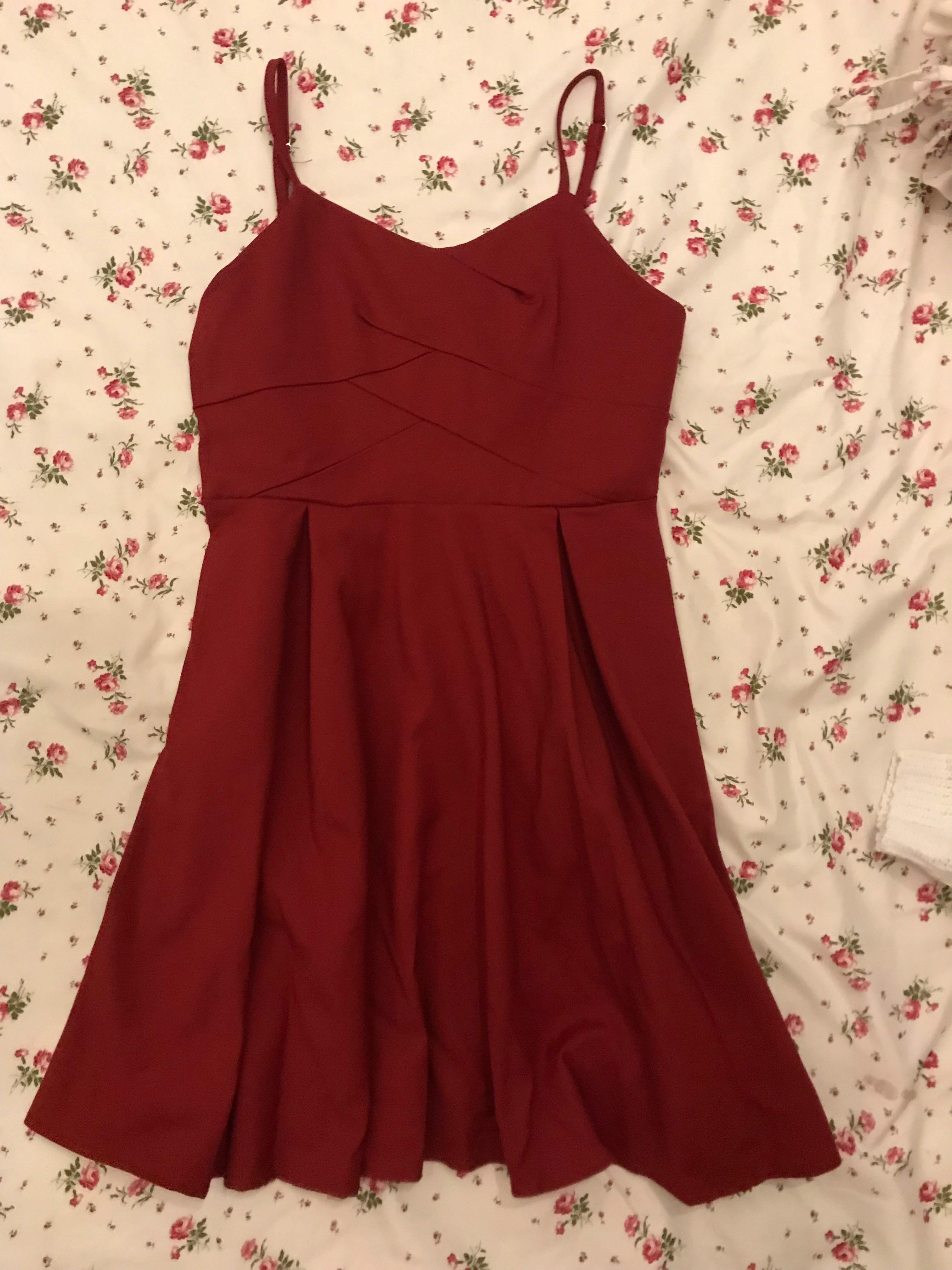 short dress red colour