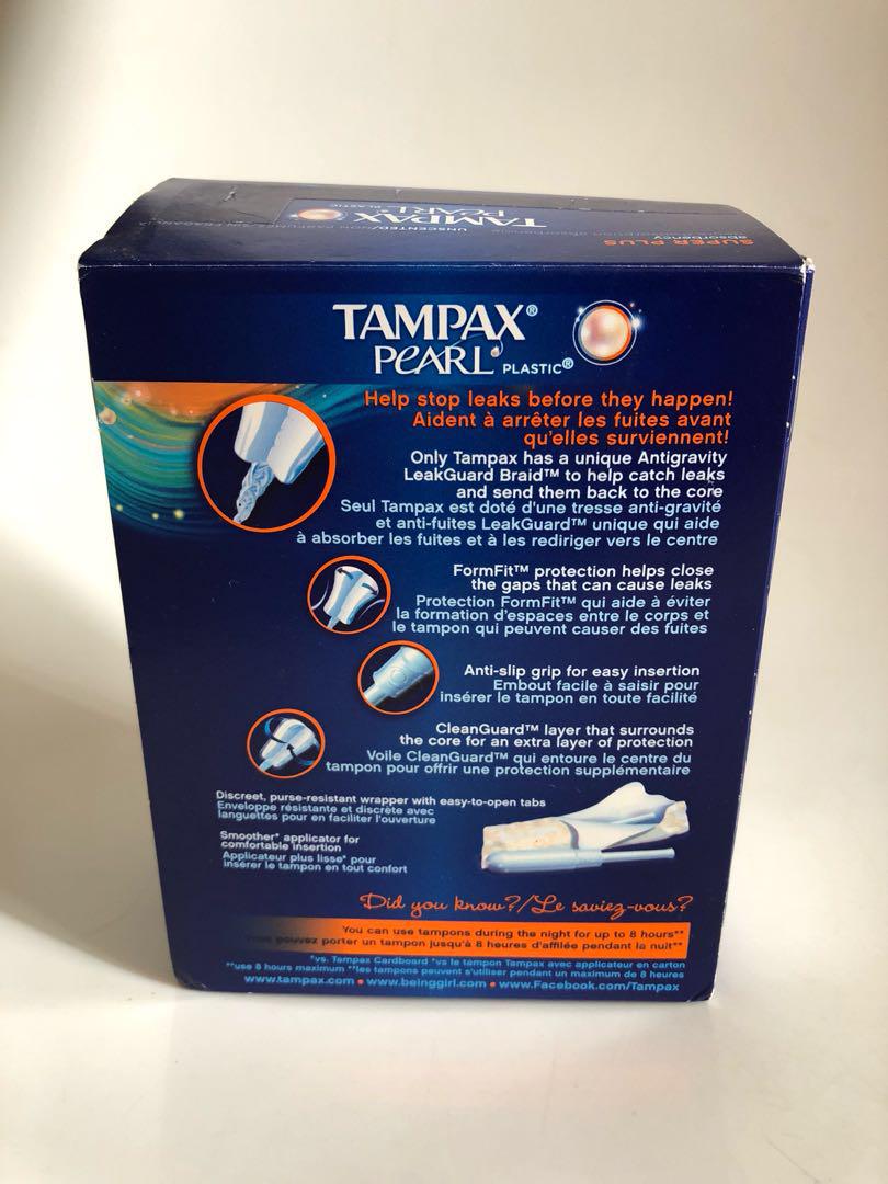 Tampax Pearl Plastic Tampon Super Plus Health Beauty Bath