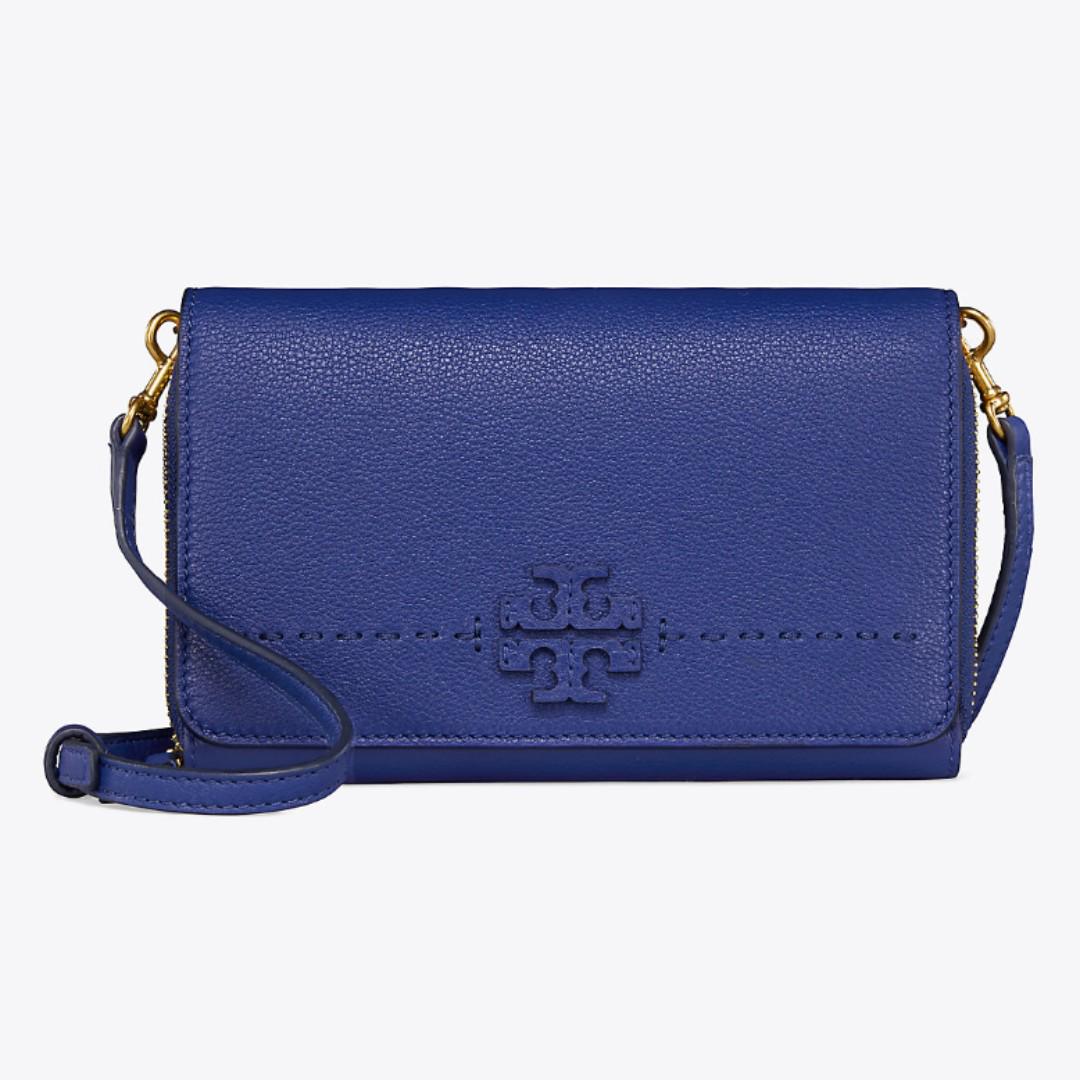 Mcgraw flat leather top wallet crossbody