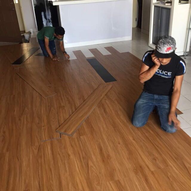 Vinyl Flooring / Lantai PVC Kayu, Furniture & Home Living, Home Decor