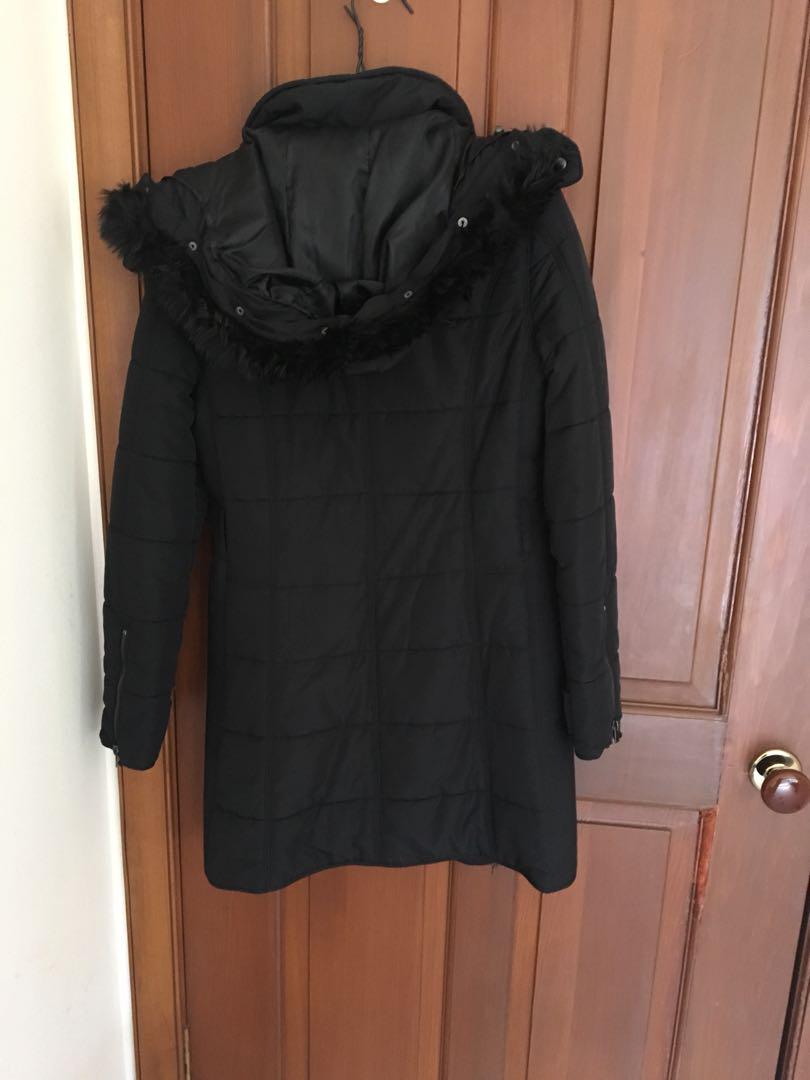 witchery puffer jacket black