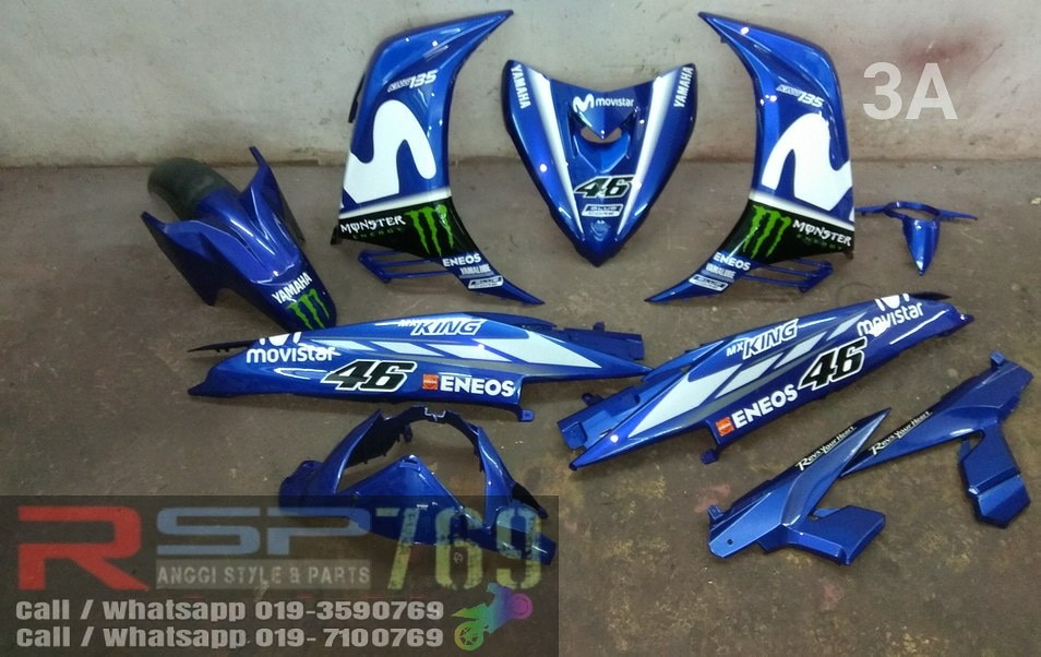 Yamaha LC135 V4 Custom movistar 2018 design coverset 