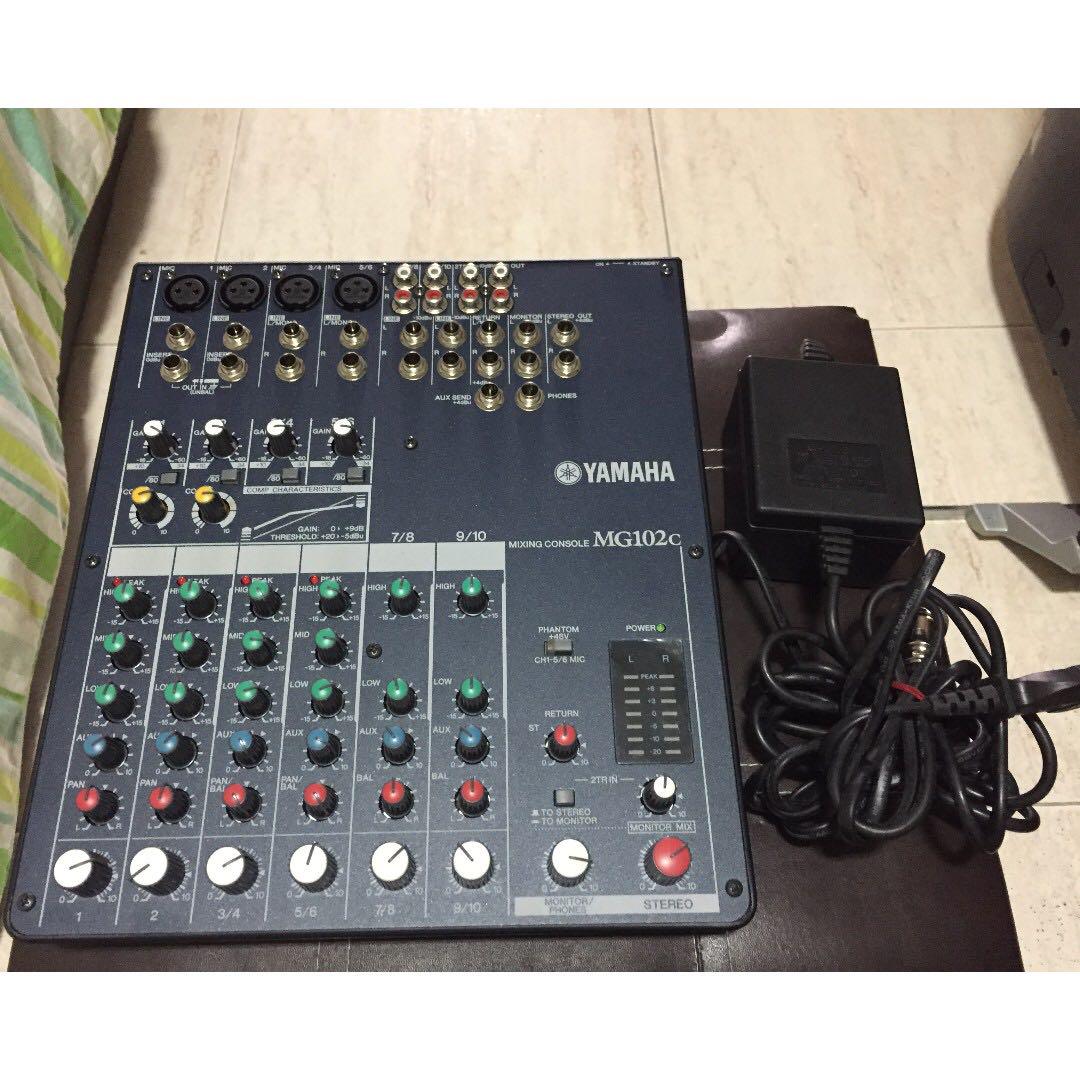 Yamaha MG102C Mixer 10Channel Audio Mixing Console (with Power Adapter