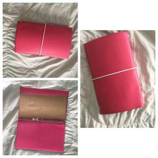 Matte Pink Wide Traveler’s Notebook (Midori Style)
