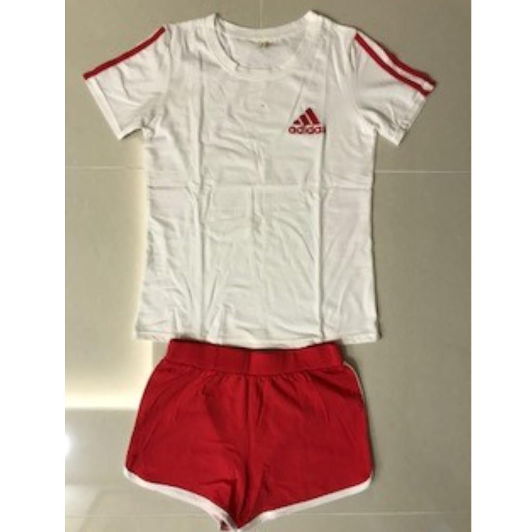 adidas shorts sets womens