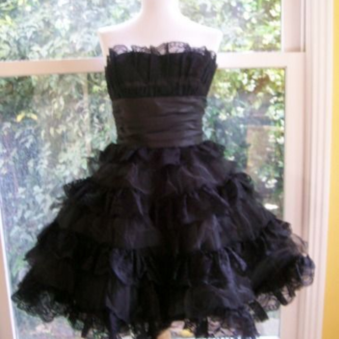 BETSEY JOHNSON TEA PARTY DRESS IN ICONIC BLACK SALE CODE BLUE 6 12 19
