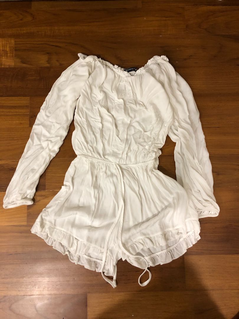 brandy melville white romper