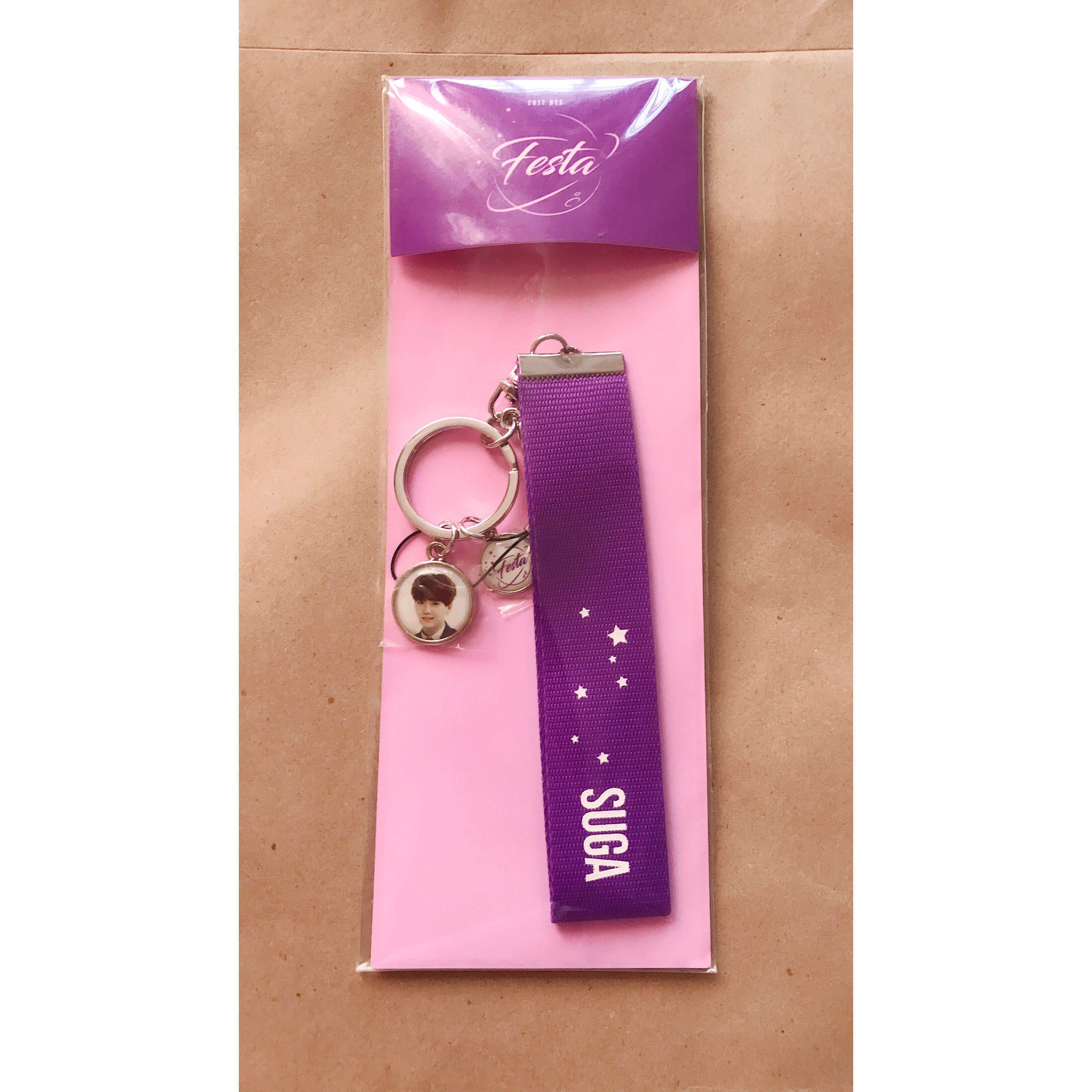 Bts Suga Festa 2017 Official Goods Keychain Strap Hobbies Toys Memorabilia Collectibles K Wave On Carousell