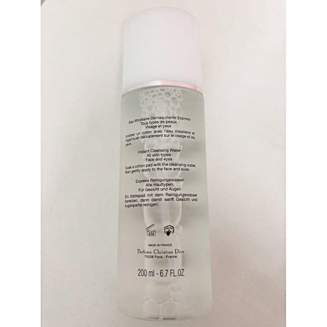 Dior Demaquillante Express Instant Cleansing Water With Pure Lily Extract 200ml Tester Pack Beauty Personal Care Face Makeup on Carousell