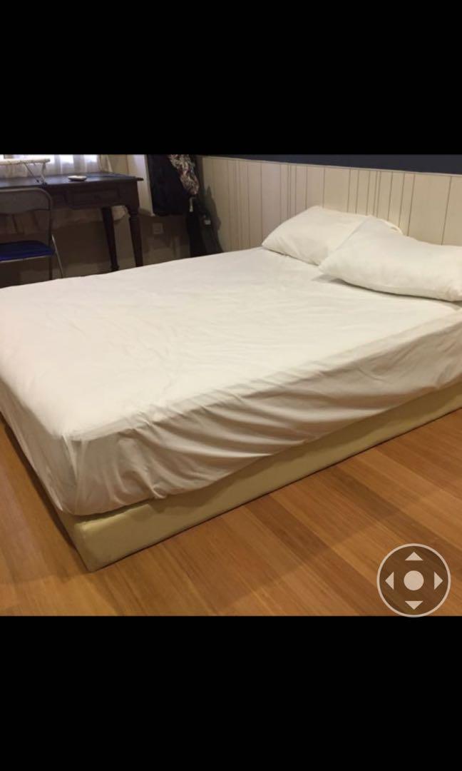 Dunlopillo queen mattress & divan set, Furniture & Home Living, Furniture, Bed Frames