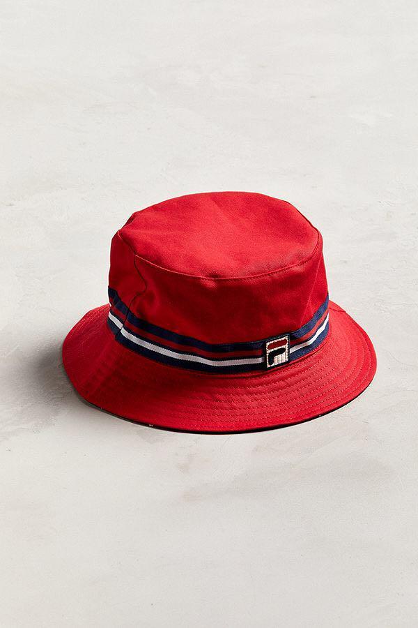 red fila bucket hat