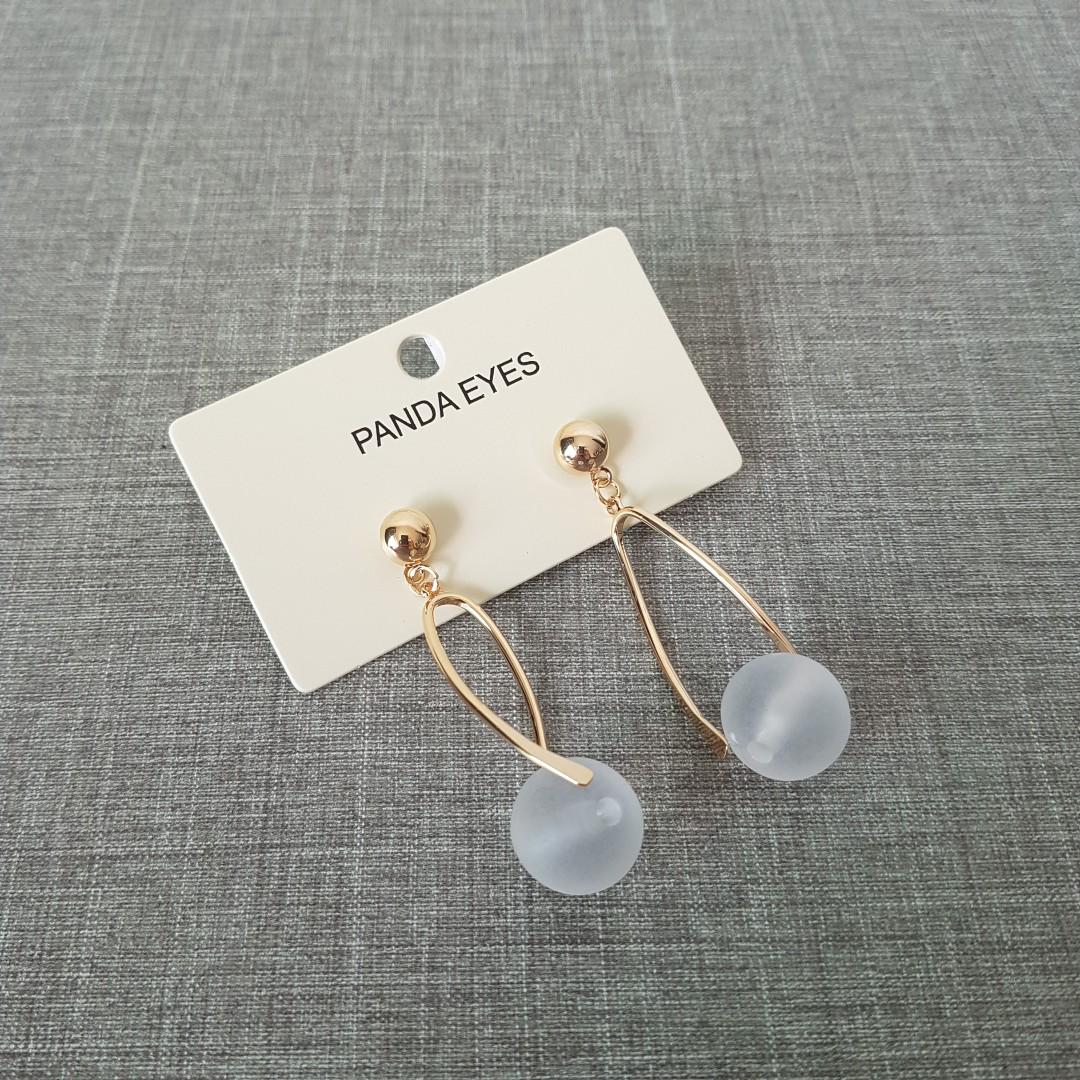 Panda top eyes earrings