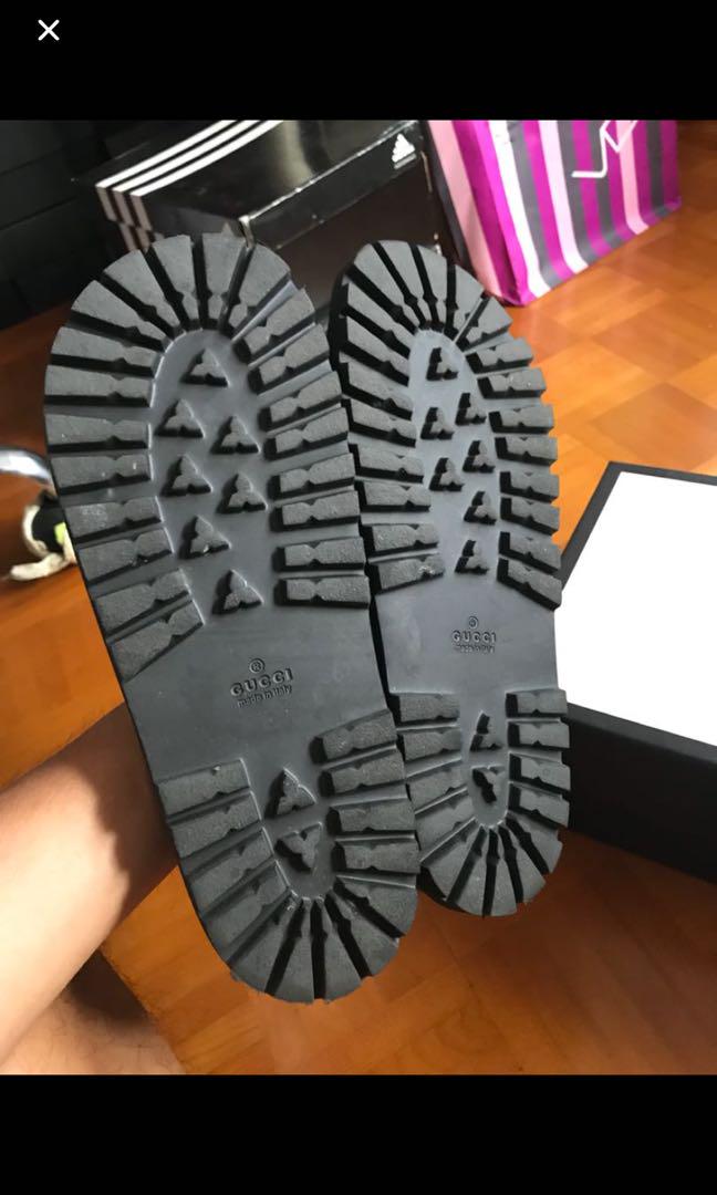 Red gucci signature slides on sale