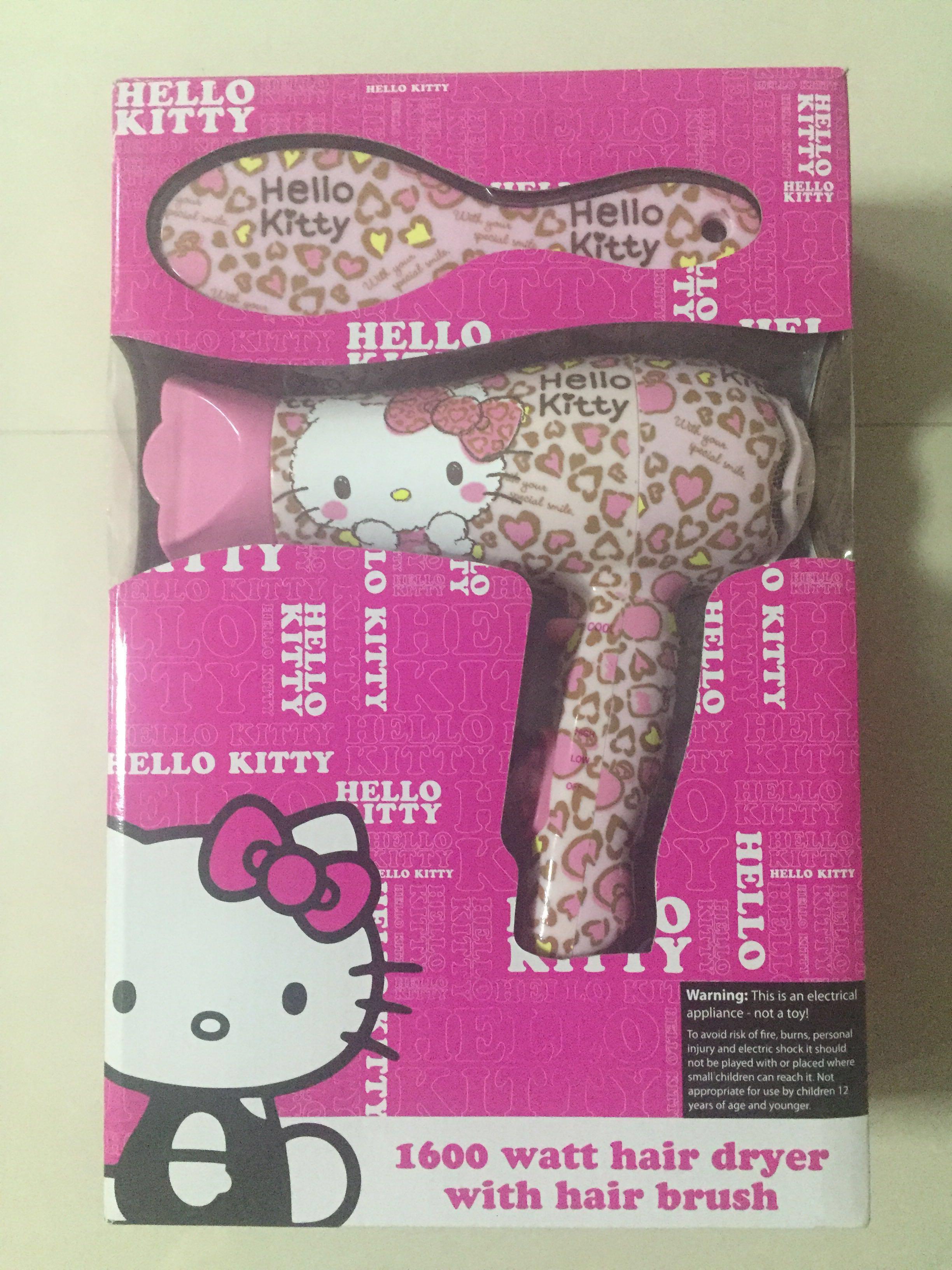 Hello Kitty KT3053A 1600watt Hair Dryer with Hair Brush Limited