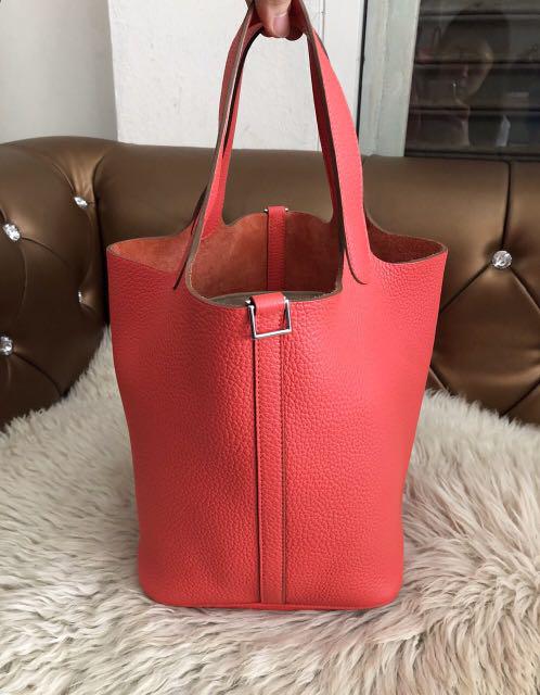 tas handbag Hermes Picotin 22 Rose Jaipur #P