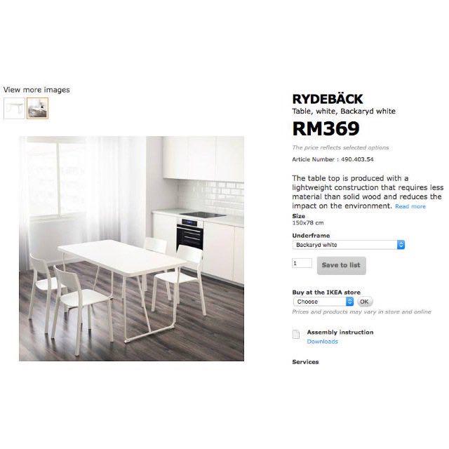 Rydeback top table top