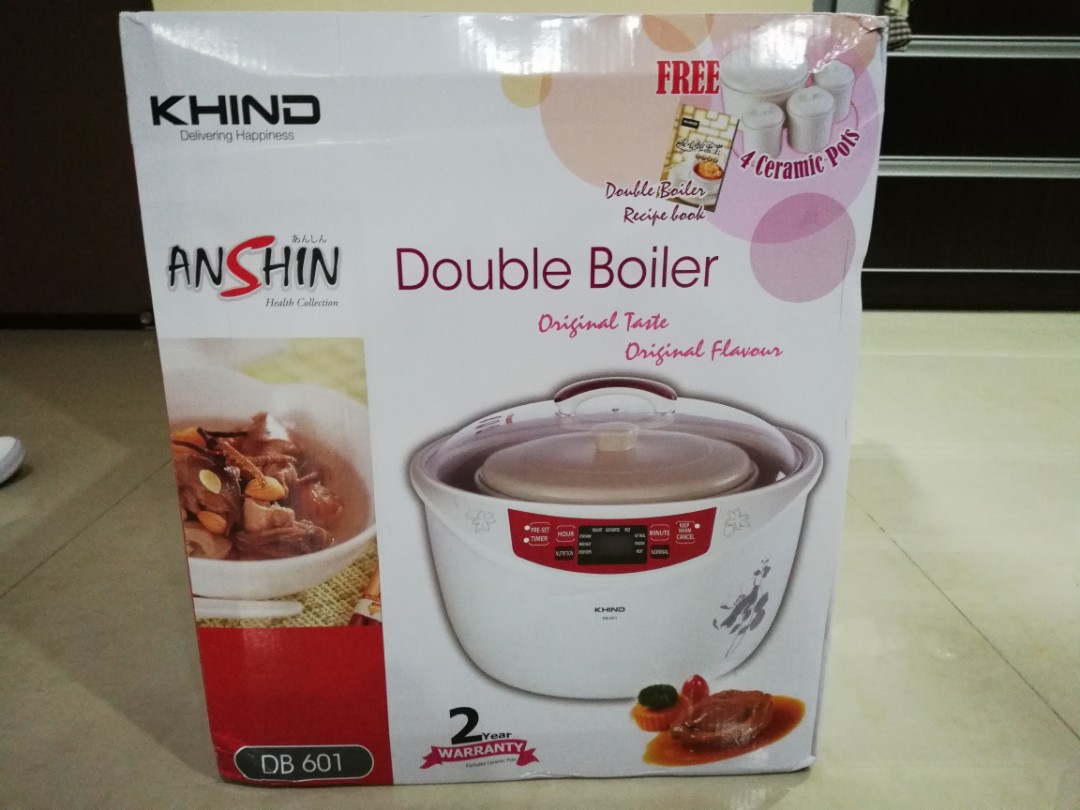Khind Double Boiler DB 601, TV & Home Appliances, Kitchen Appliances