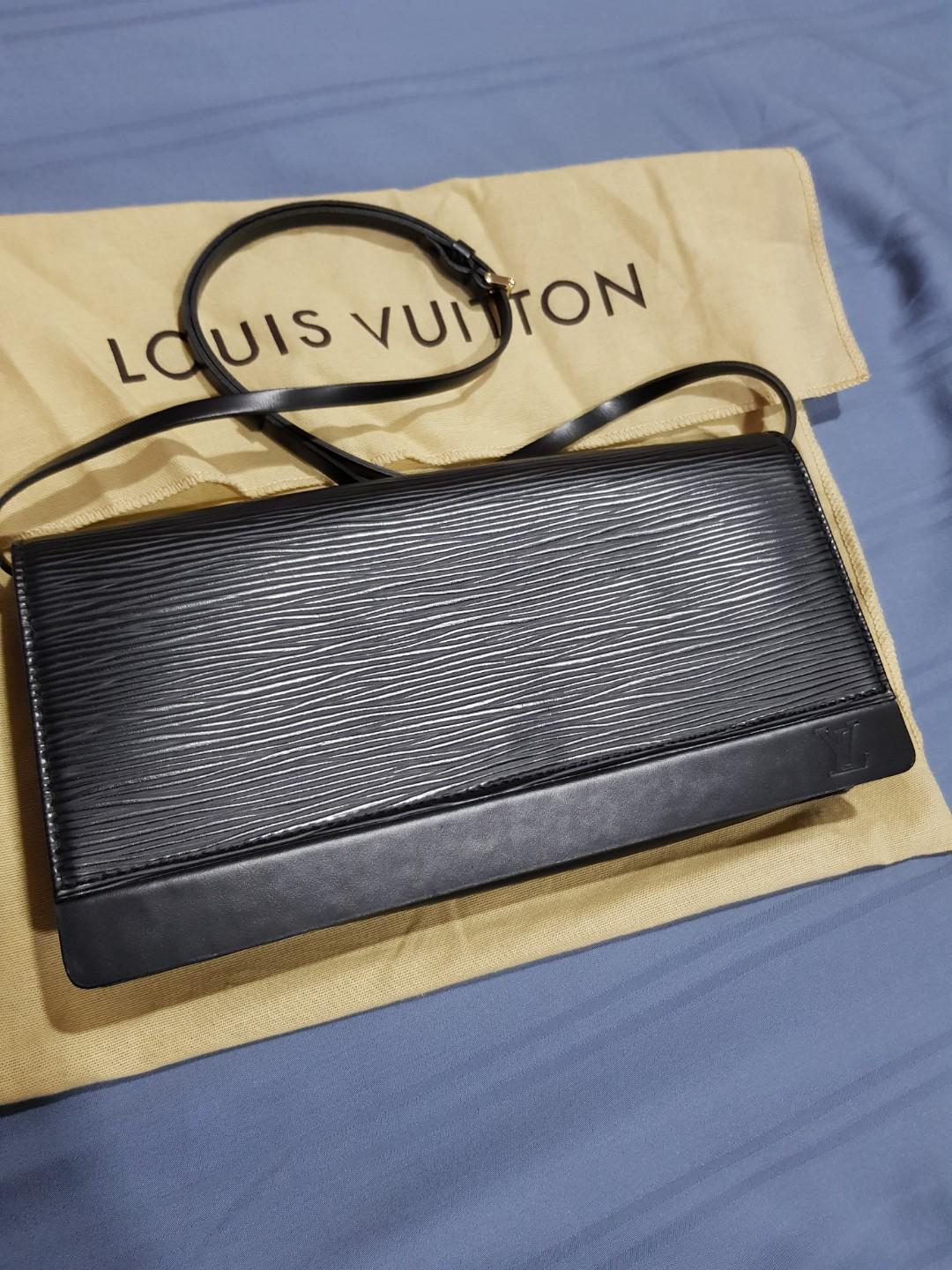 Louis Vuitton Black Epi Leather Honfleur Clutch at Jill's Consignment
