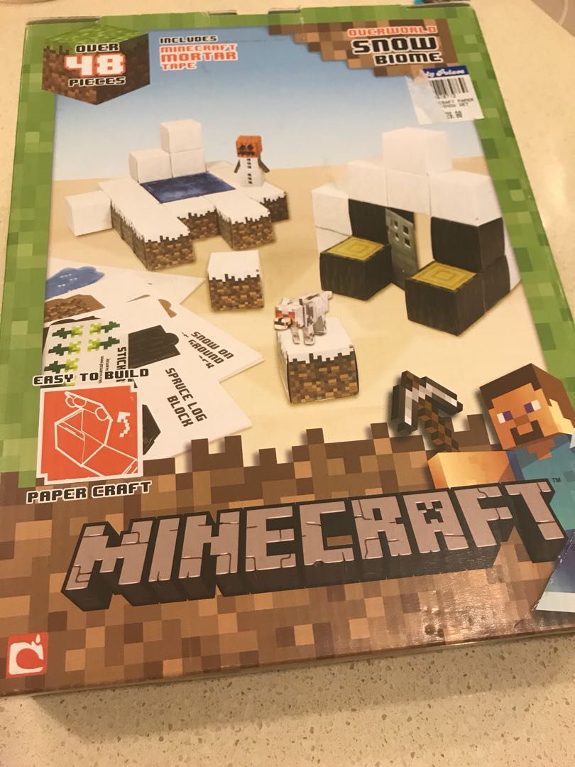  Minecraft Papercraft - Minecart Set, Over 48 Piece : Toys &  Games