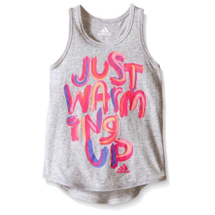 NEW Adidas Girls Pc Active Grey Top Pink Print Capri Tights