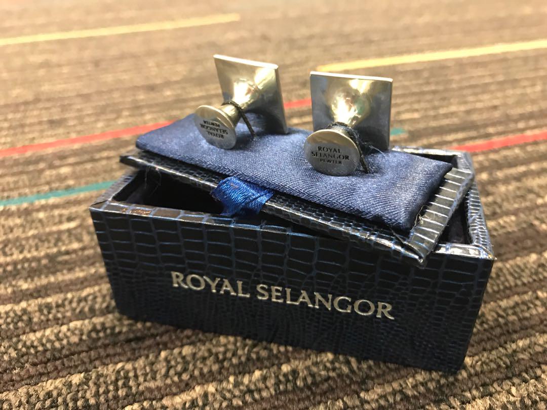 New Royal Selangor Pewter Cufflinks Square Men S Fashion Watches Accessories Jewelry On Carousell