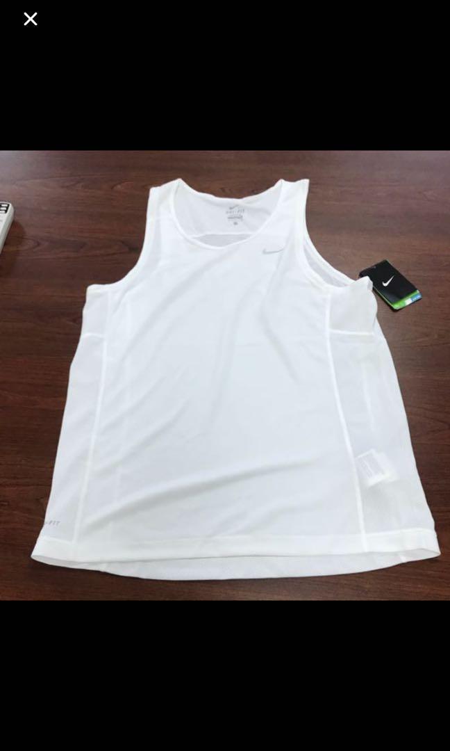 white nike singlet