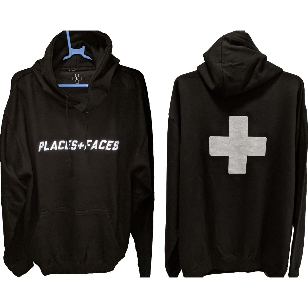 Places+Faces 3M reflective Plus Hoodie, Men's Fashion, Tops & Sets