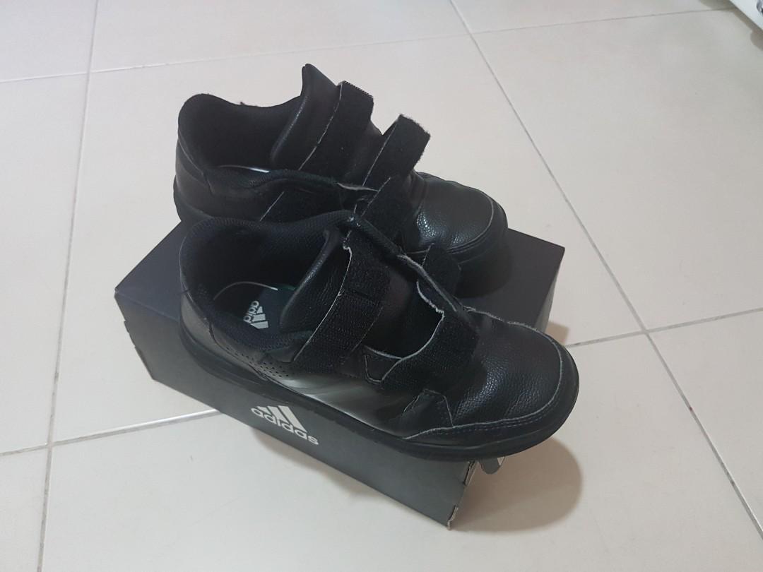 addidas black school shoes