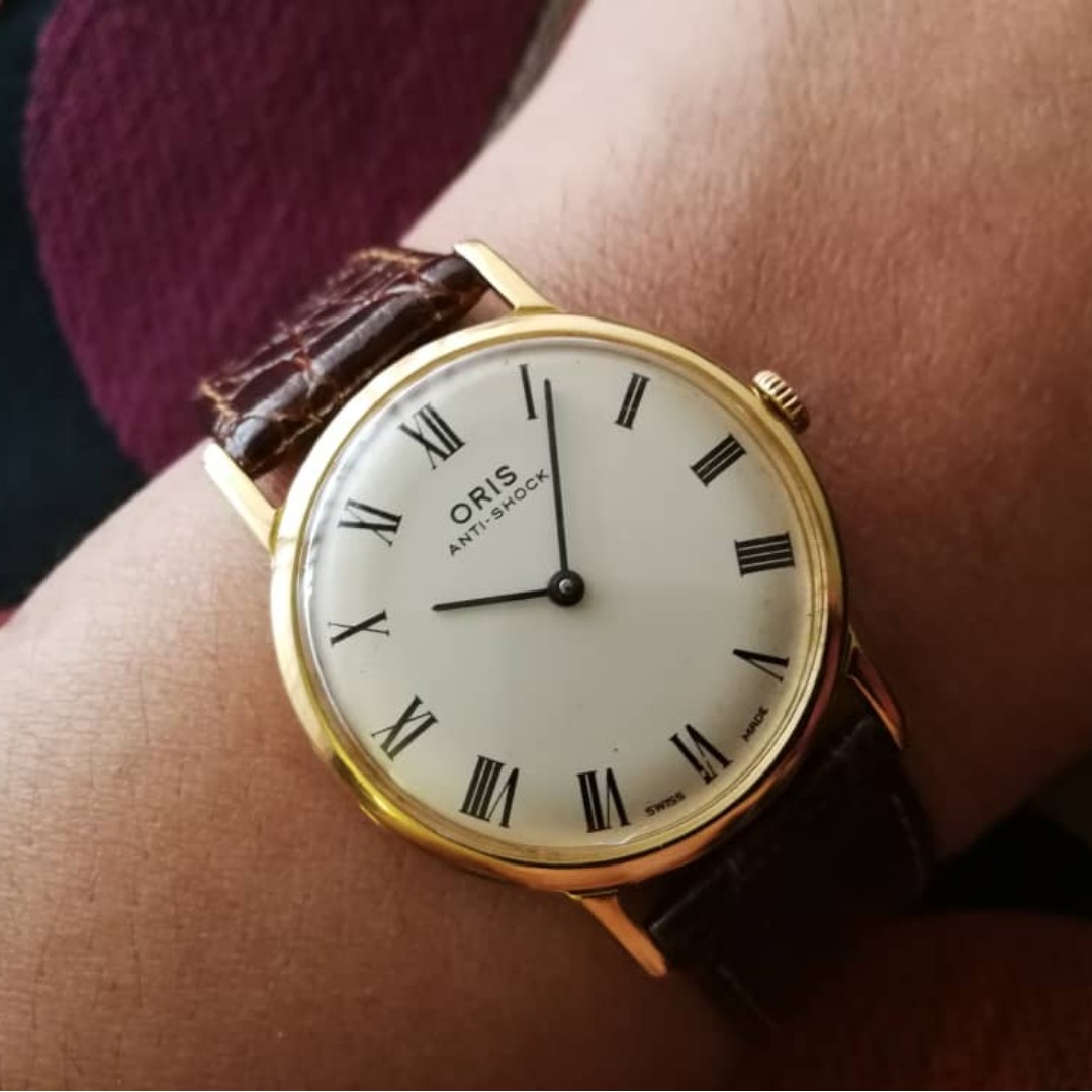 Oris 18k on sale gold watch