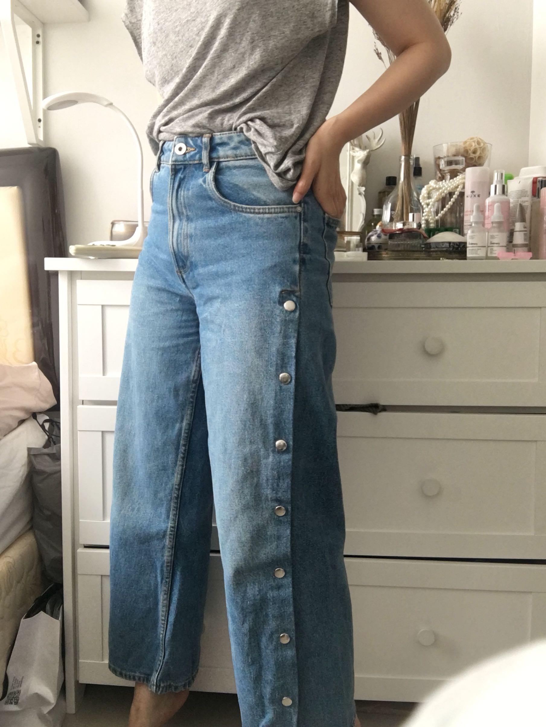 Zara trf culottes denim jeans size 34 