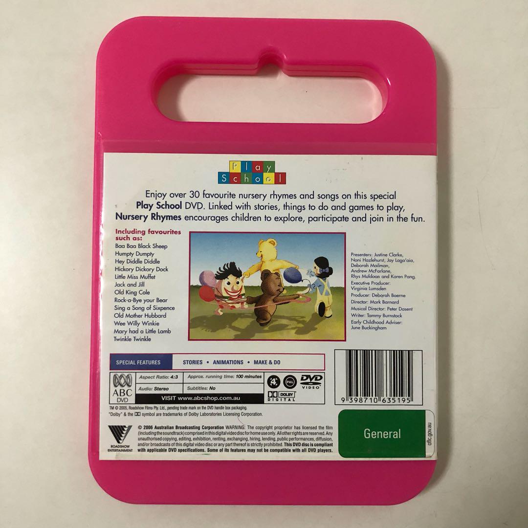 2005 Play School Nursery Rhymes DVD, Hobbies & Toys, Music & Media, CDs & DVDs on Carousell