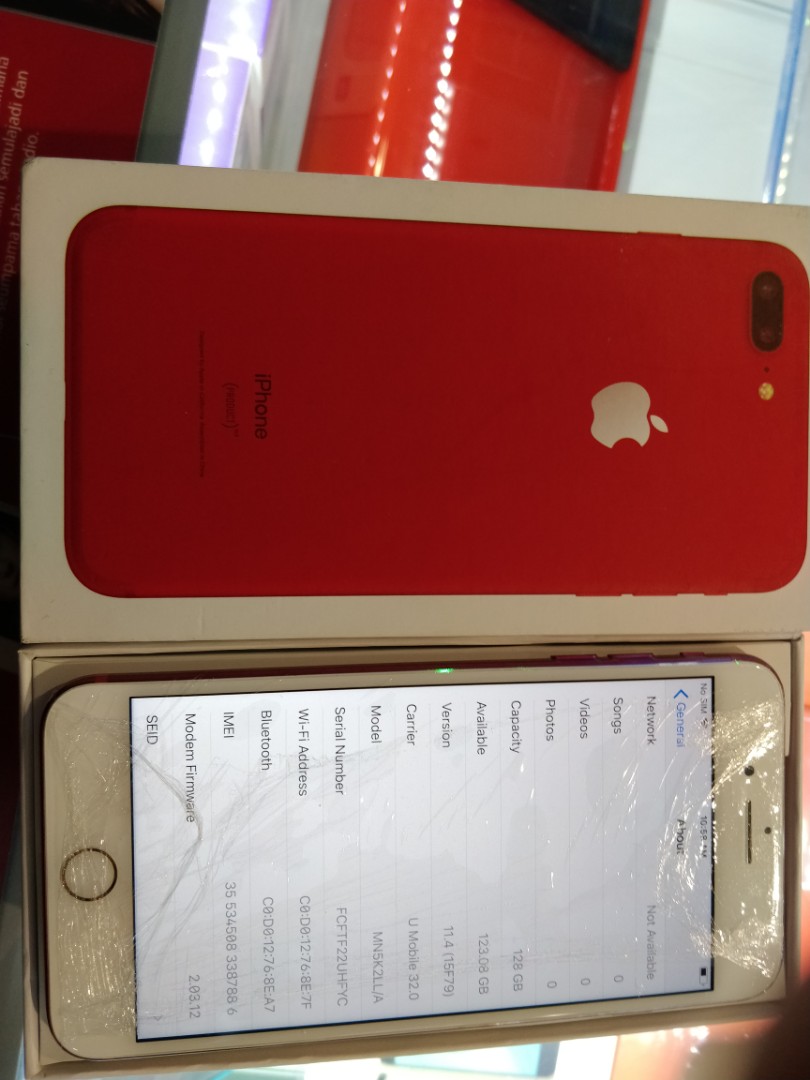 2nd Iphone 7plus 128gb Red Ori Ll Set For Set Telefon Bimbit Iphone Iphone 7 Series Di Carousell