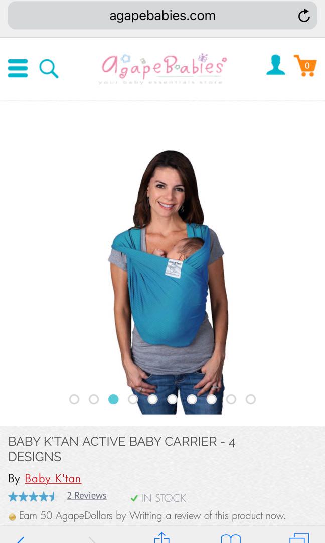 Baby K Tan Active Baby Carrier Blue Xs Babies Kids Going Out Carriers Slings On Carousell