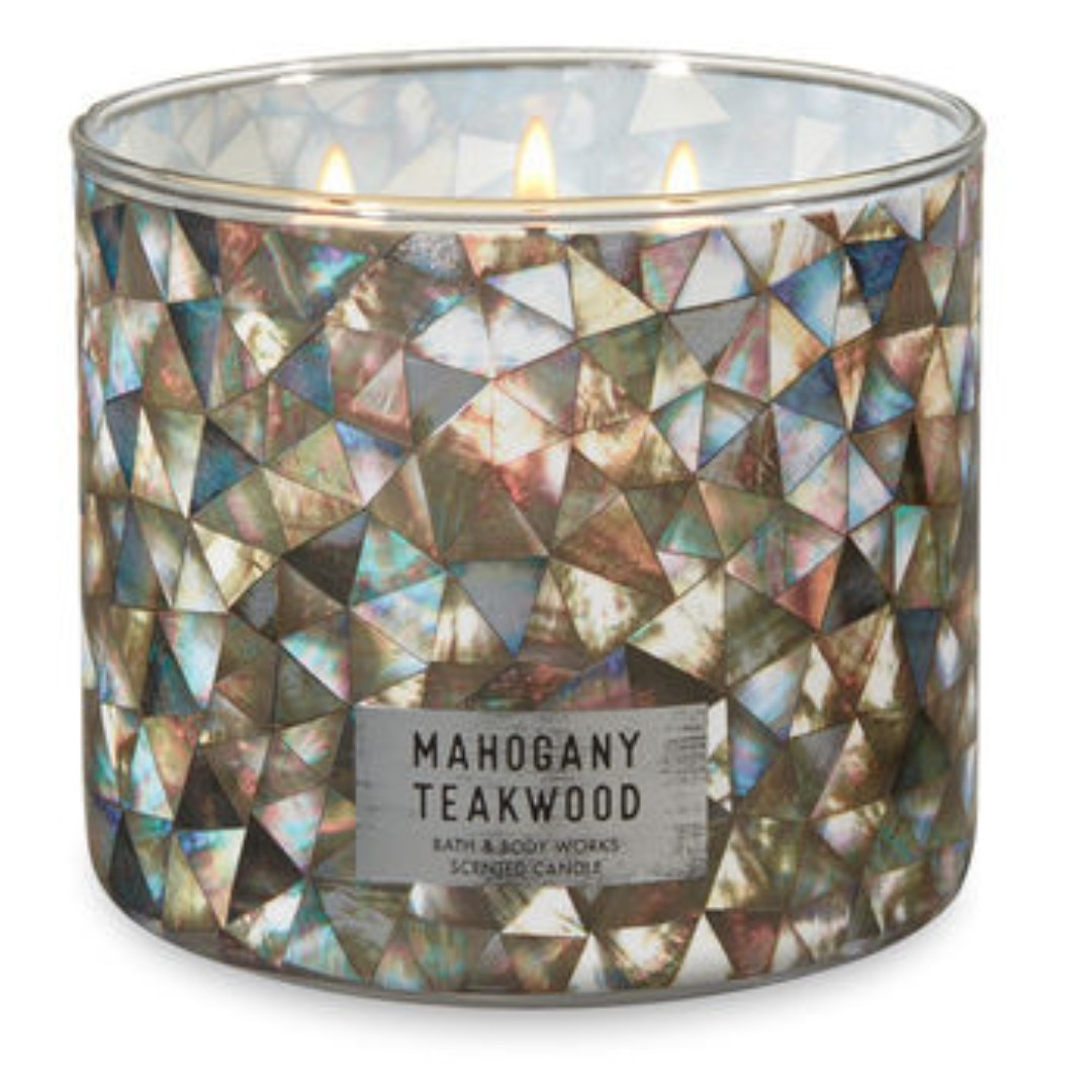Bn Bath Body Works Mahogany Teakwood 3 Wick Candle Furniture Home Decor Others On Carousell