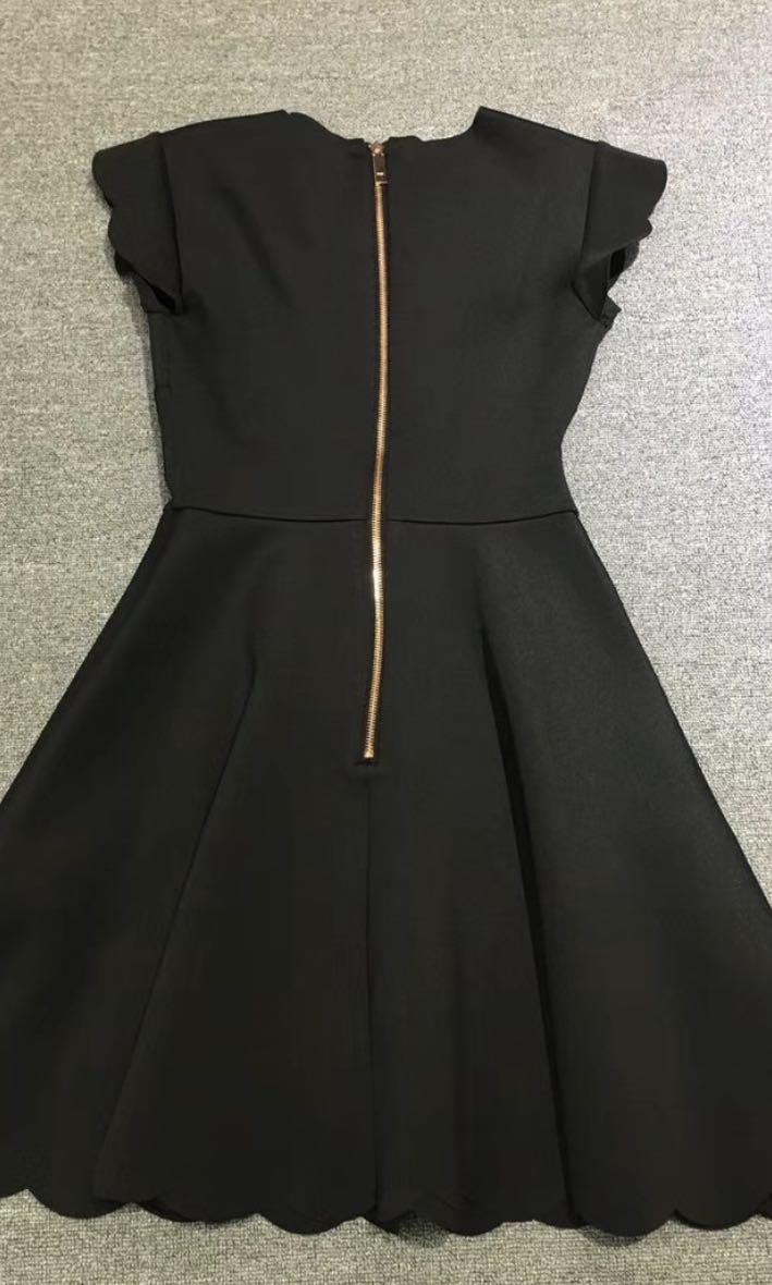 Ted baker black scallop dress sales