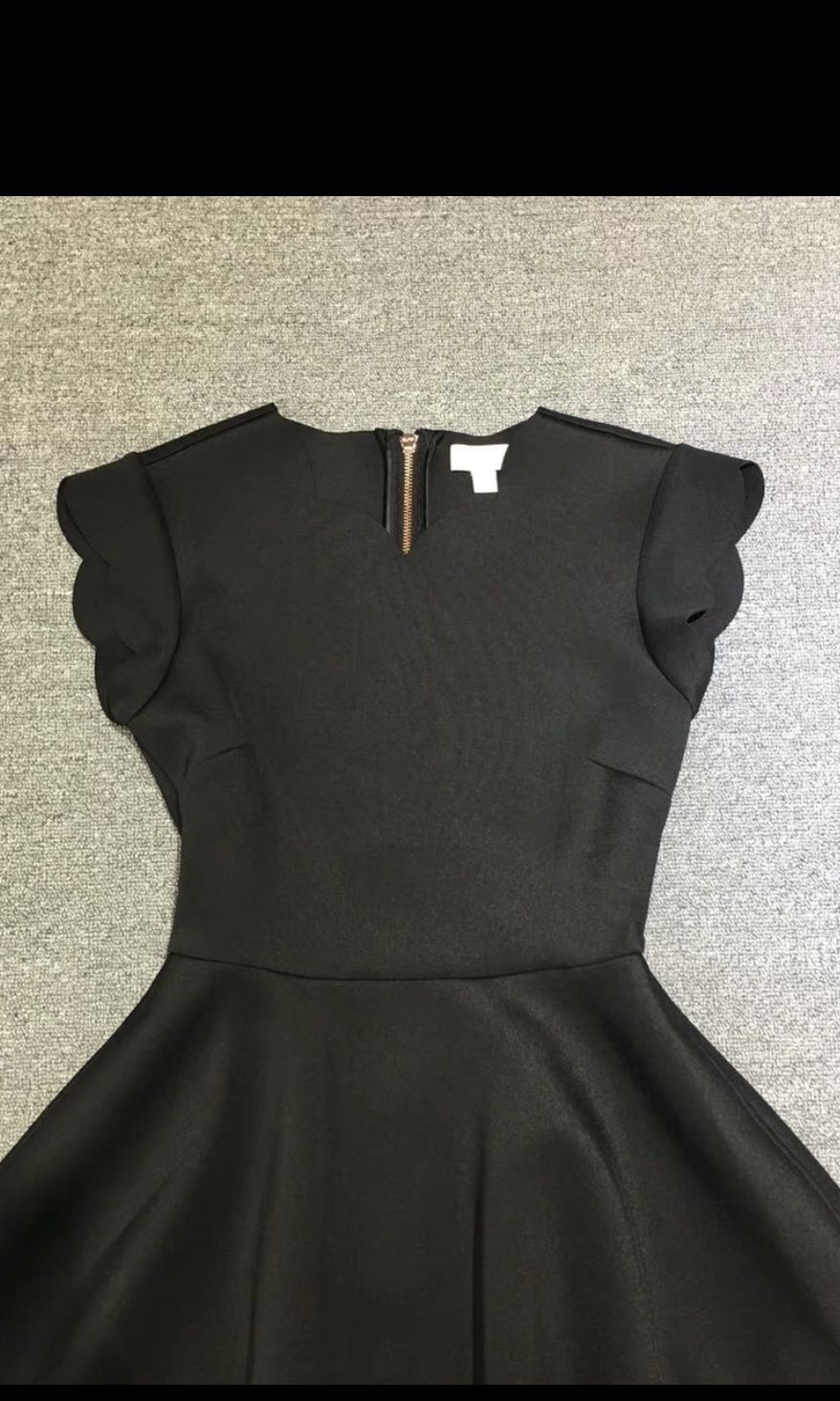 ted baker black scallop dress