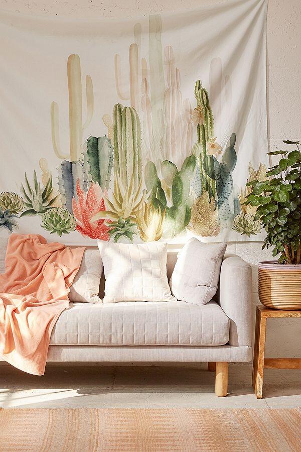 Brand New Urban Outfitters Uo Cactus Landscape Tapestry And Wall