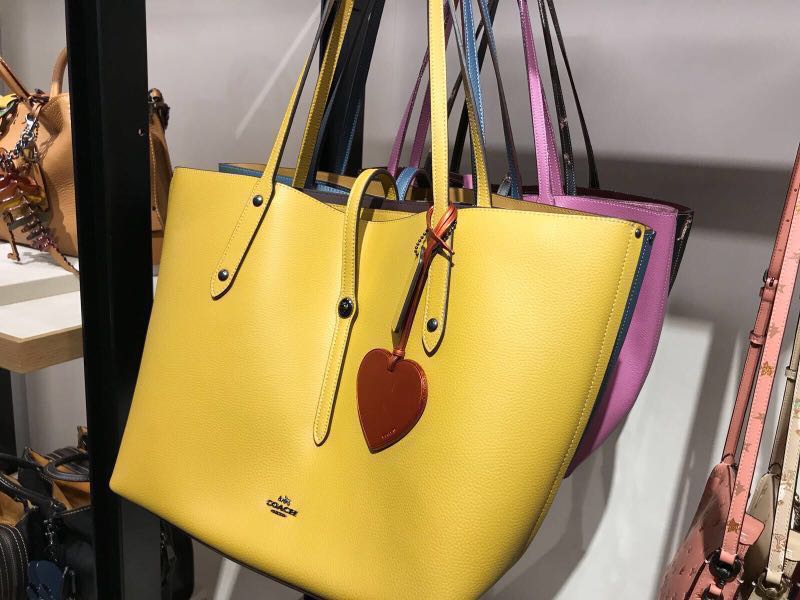 Coach market tote yellow cheap