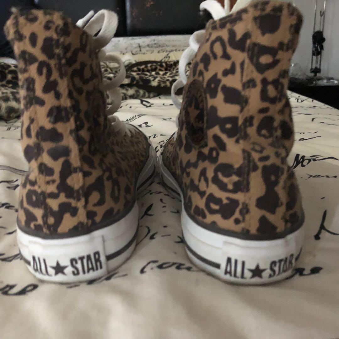 Converse Ladies Hi Tops Leopard Print Size 6 Women s Fashion Shoes on Carousell