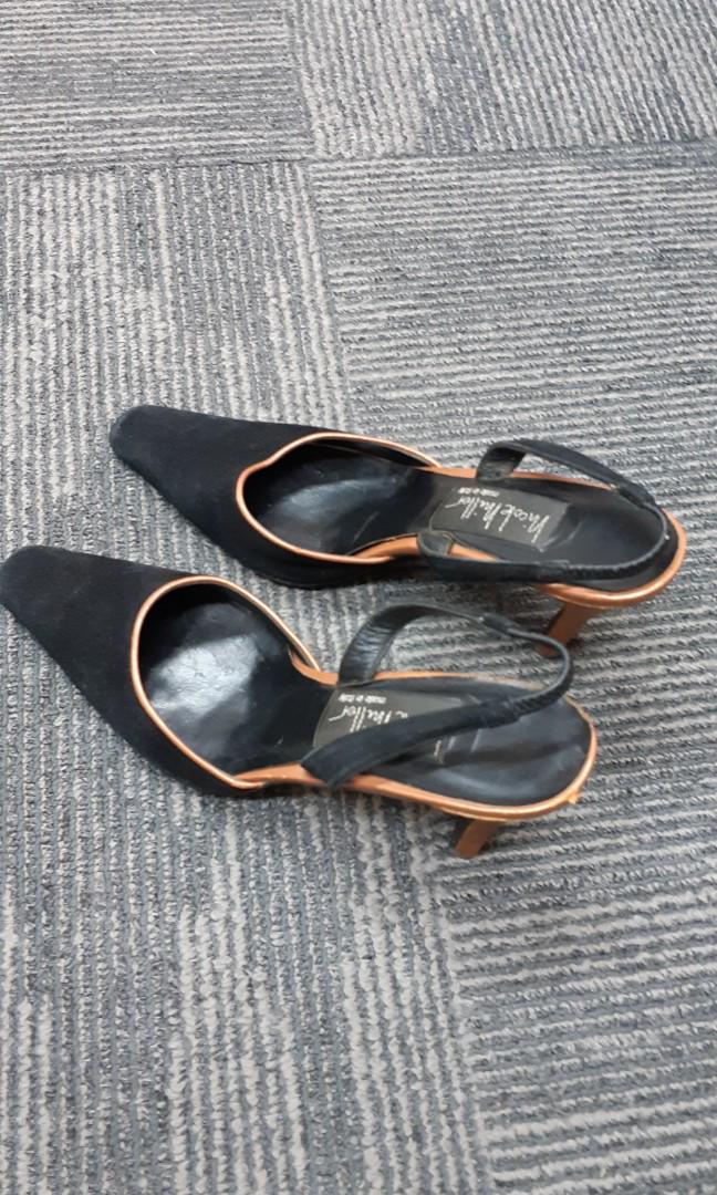Size6 Nicole Miller Designer Branded Leather Slingbacks Shoes Luxury Shoes On Carousell Shop designer women's clothes such as designer. carousell