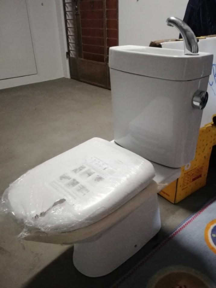 (BN) Eco pedestal toilet bowl, Furniture & Home Living, Bathroom