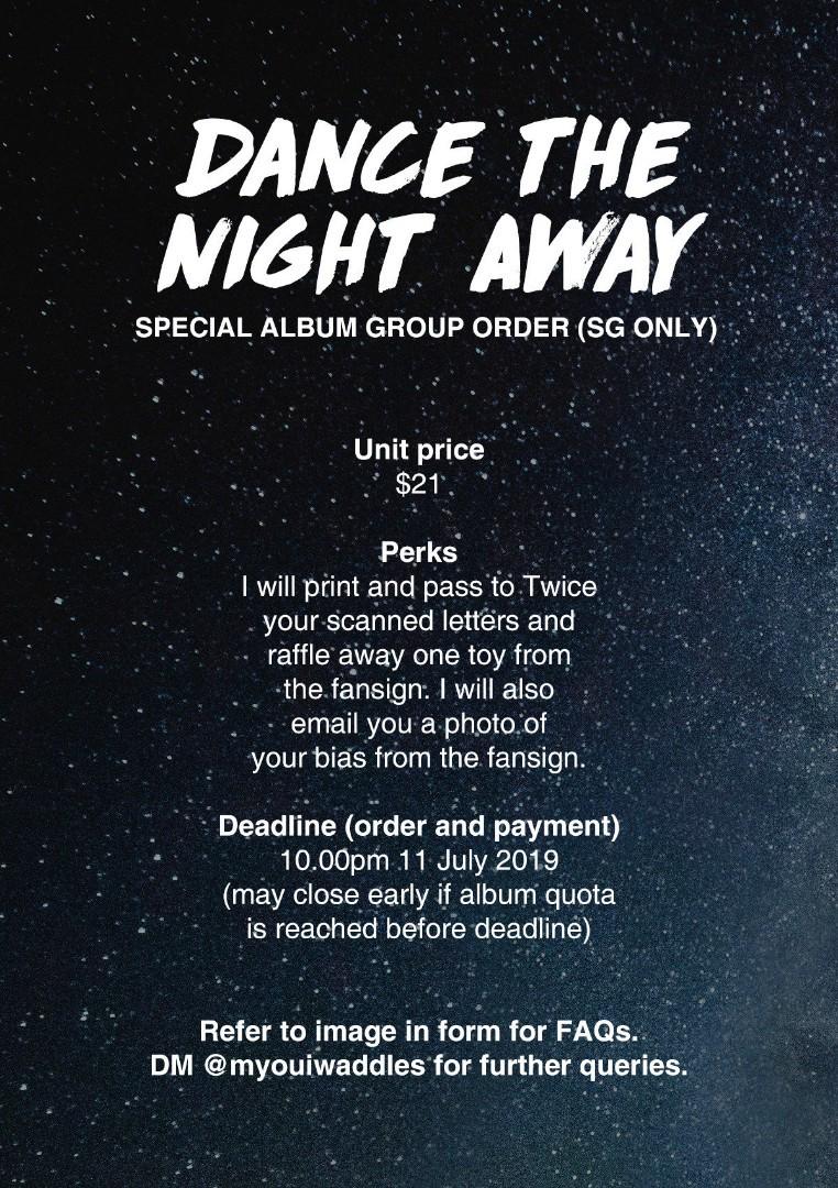 Going For Fansign Twice Dance The Night Away Summer Nights Go Entertainment K Wave On Carousell