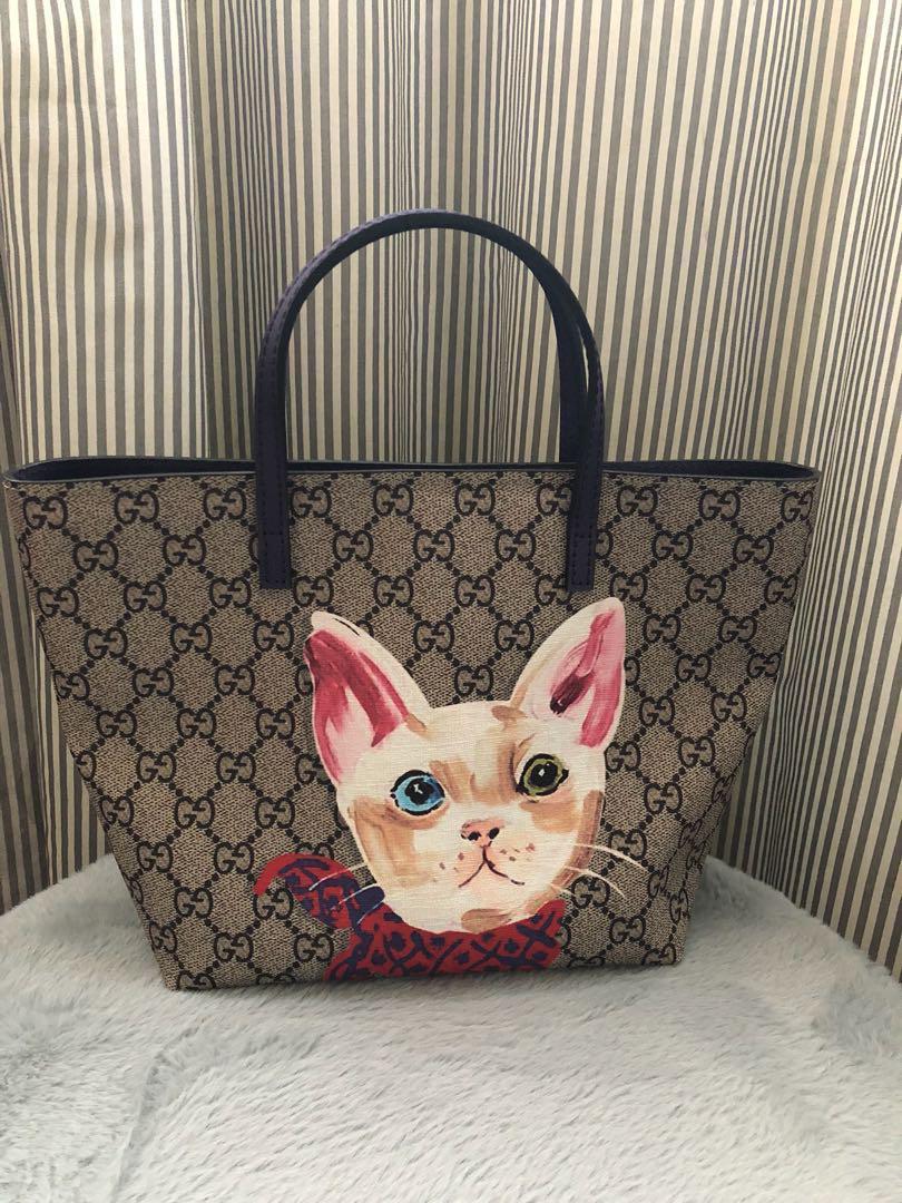 Gucci GG Kitten Tote Bag Luxury Bags Wallets on Carousell