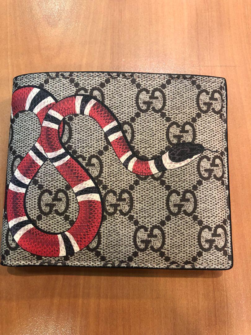 Gucci snake wallet with Gucci cardholder, Luxury, Bags & Wallets