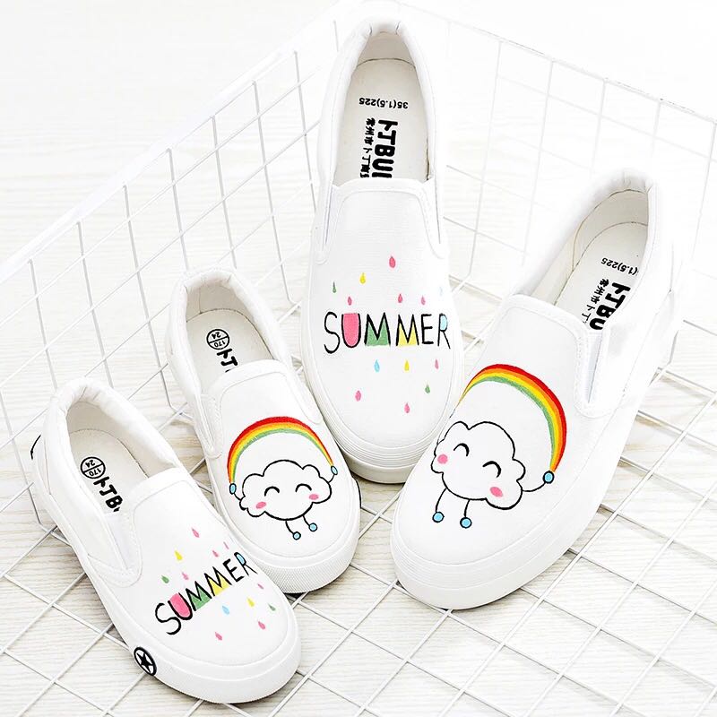 White canvas shoes kids online