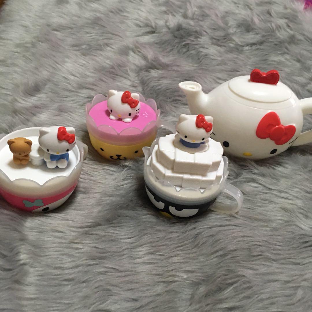 Hello Kitty Tea Set (Category: Coffee & Tea Tableware) located in Quezon City. Submitted by acasale (Listing ID 176517408, Image 2). Description: Complete HK Tea Set from Mcdonalds P180 for the whole set In good condition Opened but were displayed only Shipping should be arranged and shouldered by buyer.